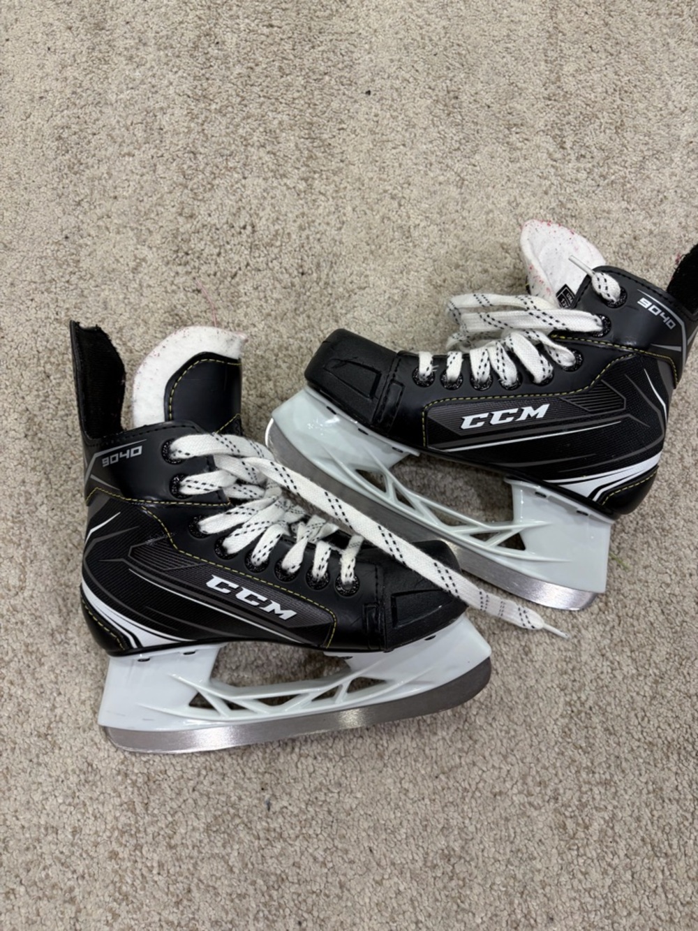 CCM Black and White Youth Ice Hockey Skates
